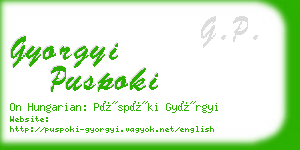 gyorgyi puspoki business card